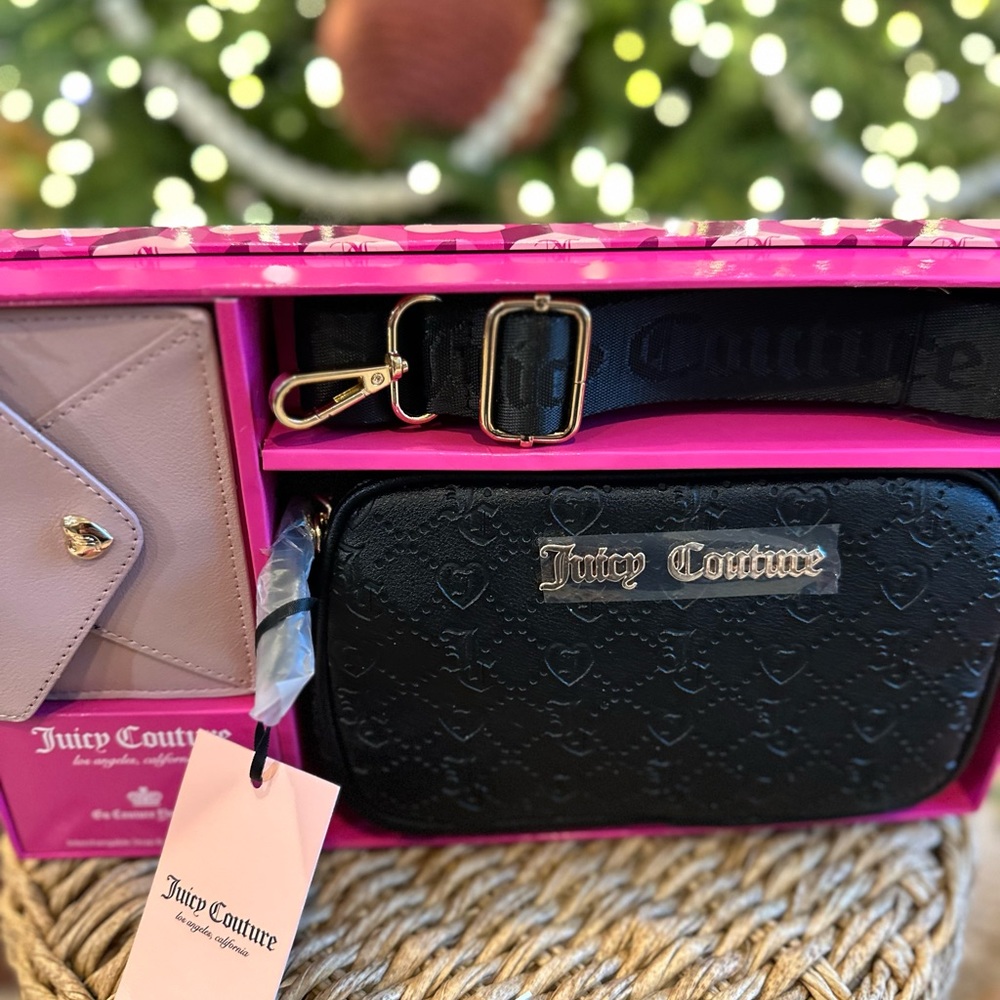 Juicy couture crossbody shoulder bag purse wallet straps gift Christmas - Picture 3 of 9